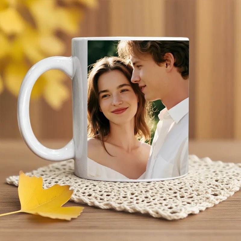 Custom Mug 12oz with Your Photo Romantic Gift for Lovers PrintToucan - printtoucan