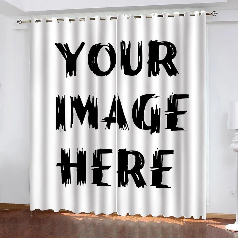 Custom Perforated Curtain With Photo & Text – Holiday Theme Photo Prints Personalized  PrintToucan