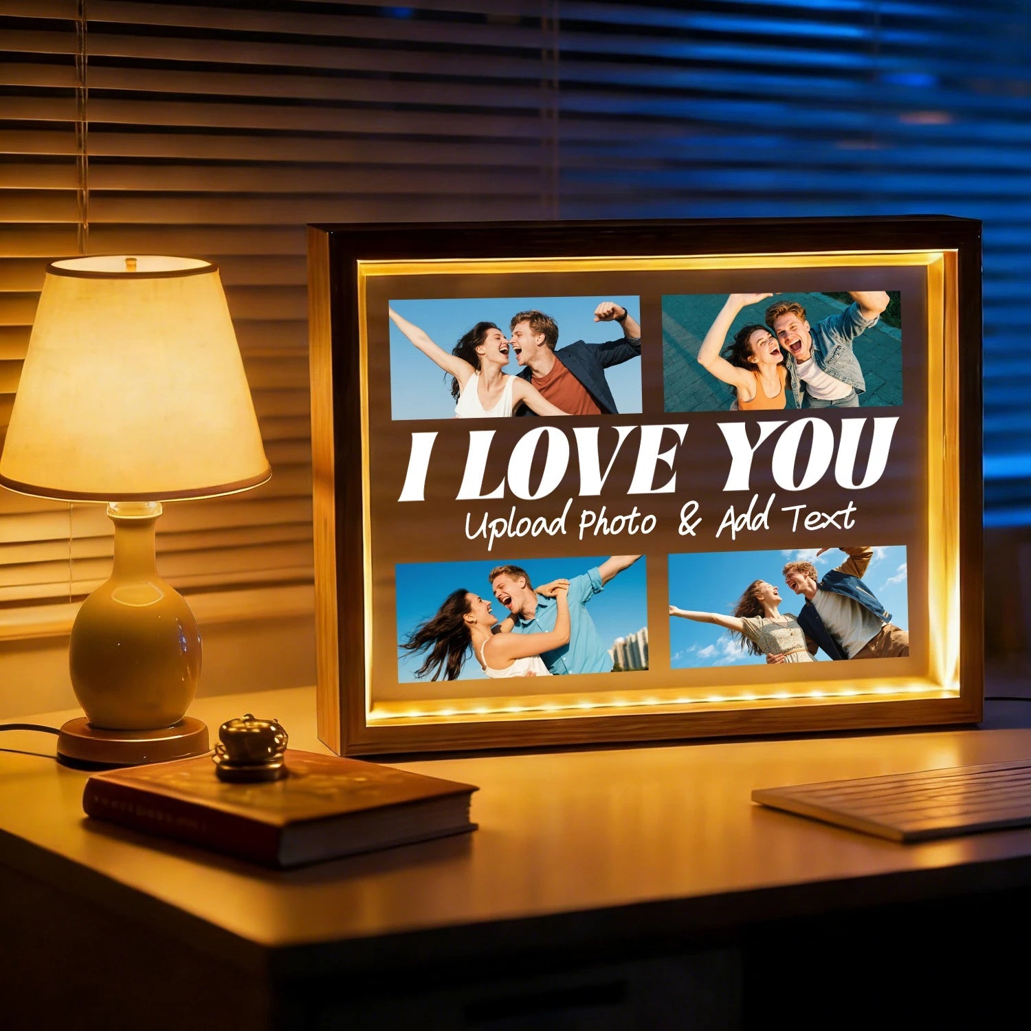 Custom Photo Puzzle Frame Valentines Day Beech Wood Personalized Picture Text Home Decor PrintToucan - PrintToucanValentine's Day Gifts