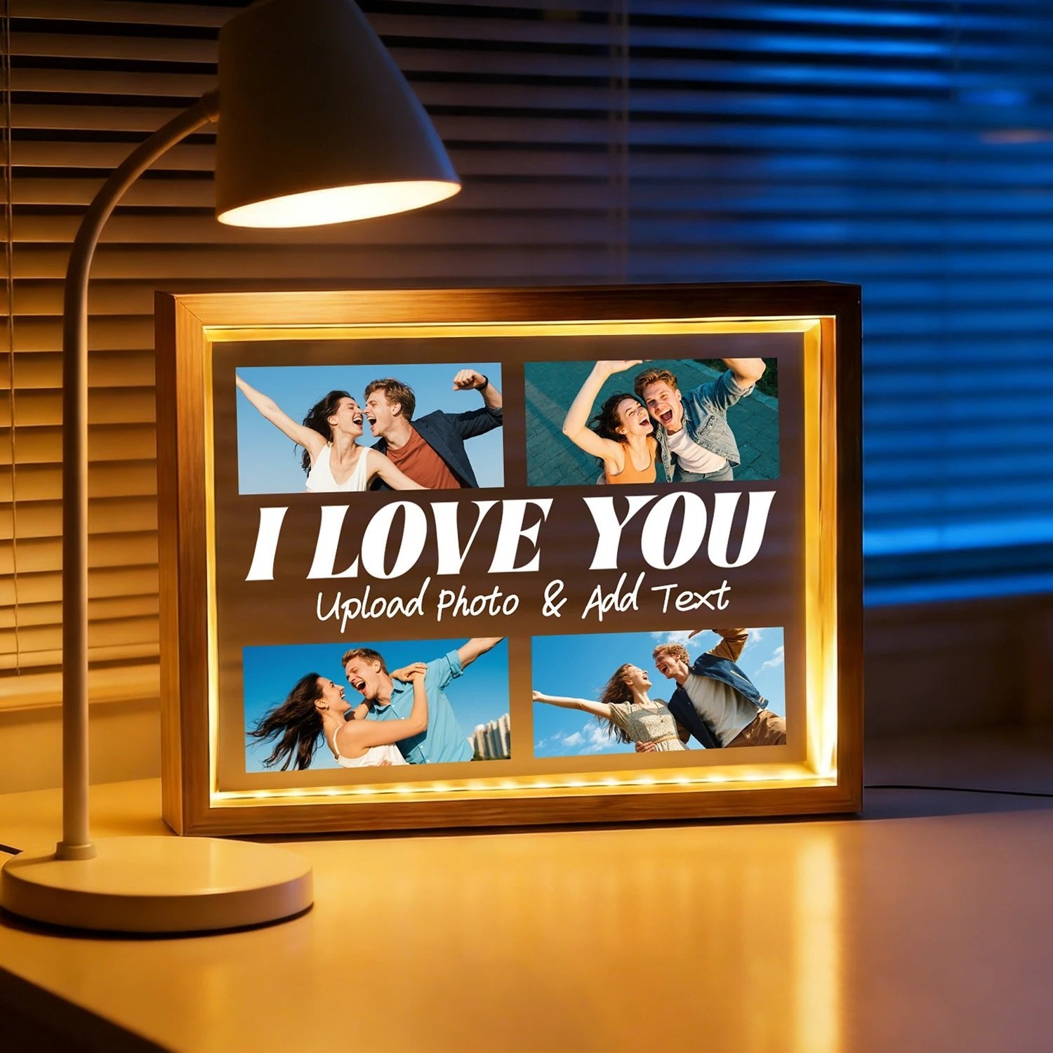 Custom Photo Puzzle Frame Valentines Day Beech Wood Personalized Picture Text Home Decor PrintToucan - PrintToucanValentine's Day Gifts