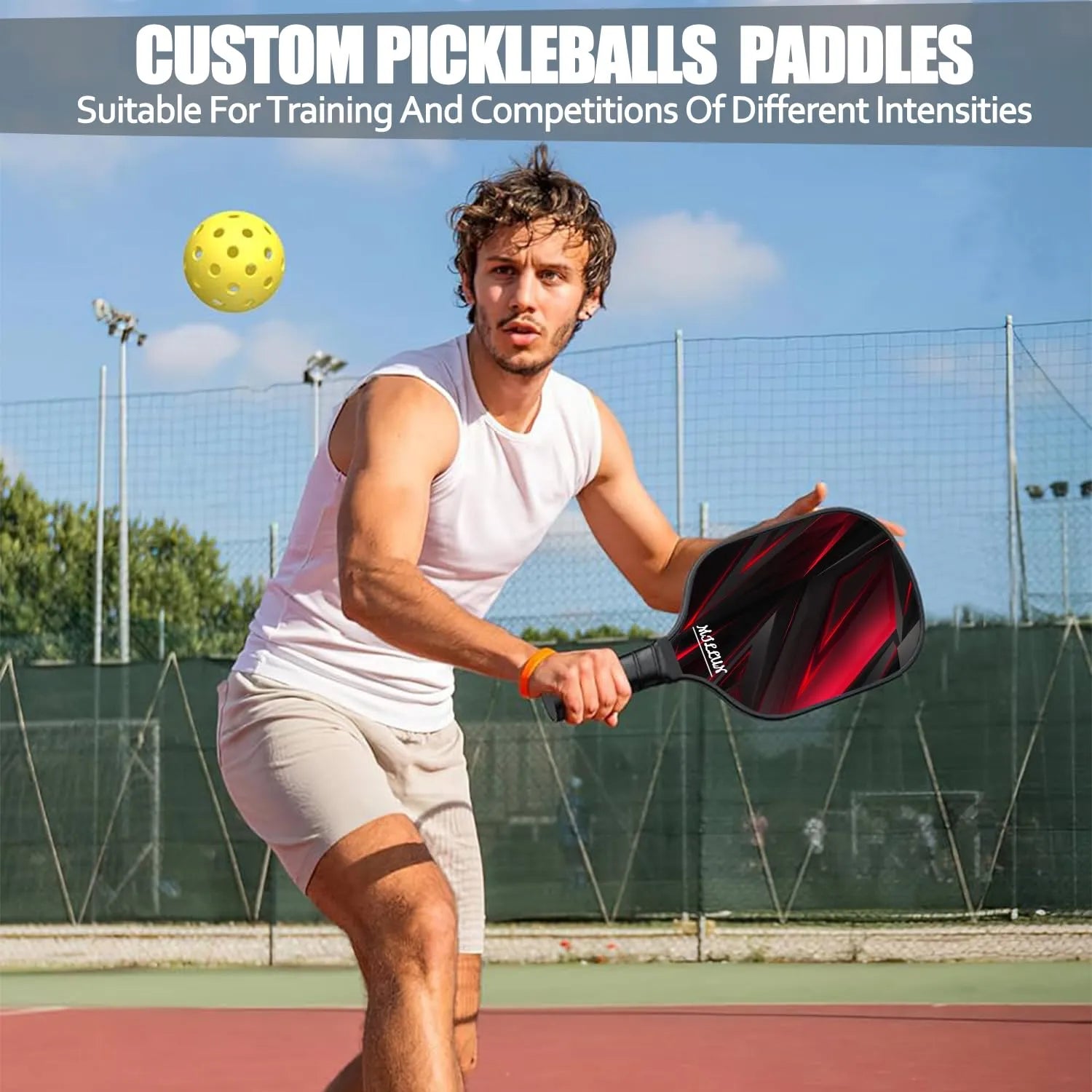 Custom Pickleball Paddles Valentine’s Day Fiberglass Personalized Image Text Pickleball Paddles PrintToucan - PrintToucanValentine's Day GiftsPrinttoucan-13.8x15.7inch（35x40）cm-8