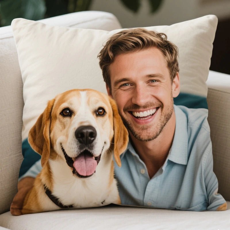 Custom Pillow Photo Upload for Pet Lovers PrintToucan