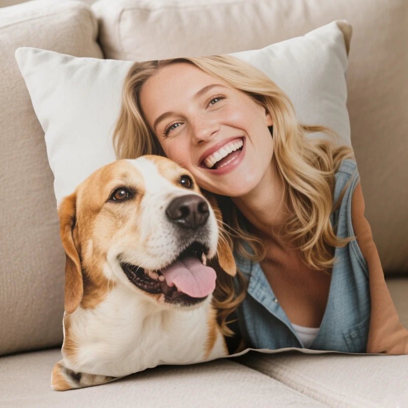 Custom Pillow Photo Upload for Pet Lovers PrintToucan