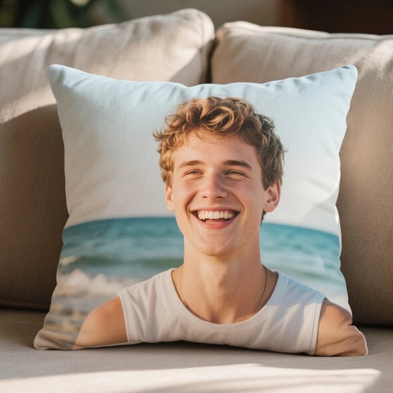 Custom Pillow Photo Upload Travel PrintToucan