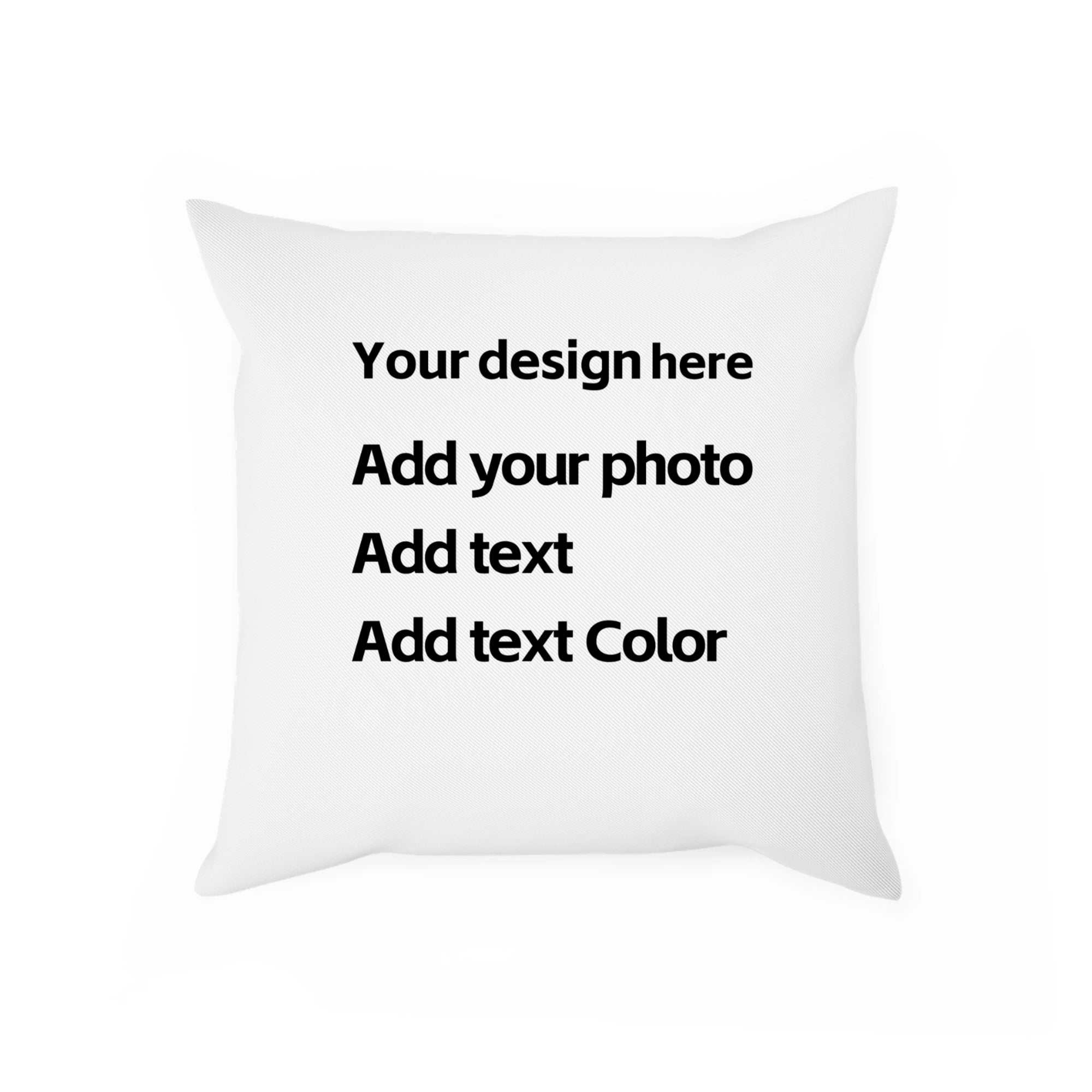 Custom Pillow with Photo & Text Color Options PrintToucan - printtoucan