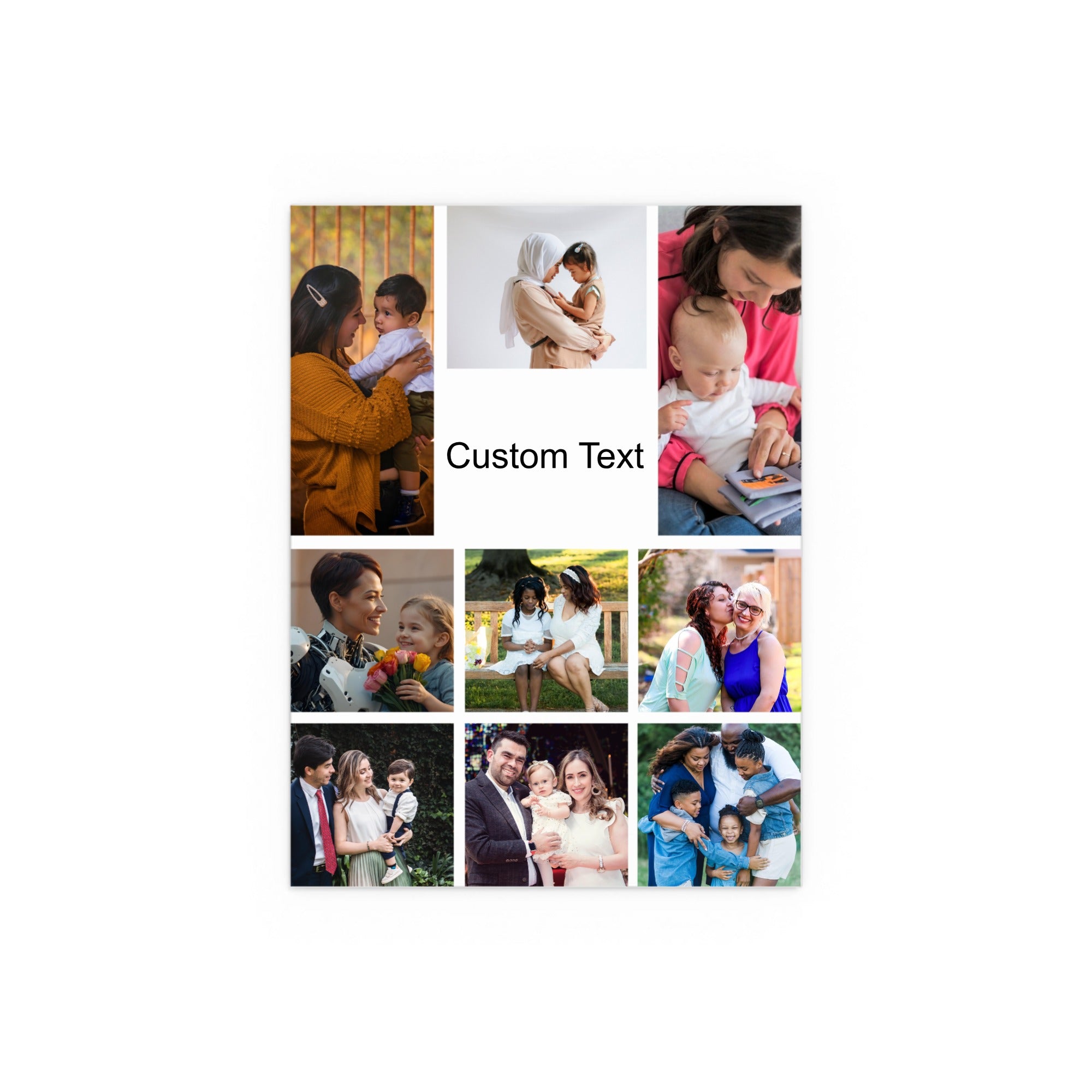 Custom Posters Fine Art with 9 Photo Uploads & Custom Text PrintToucan - printtoucan