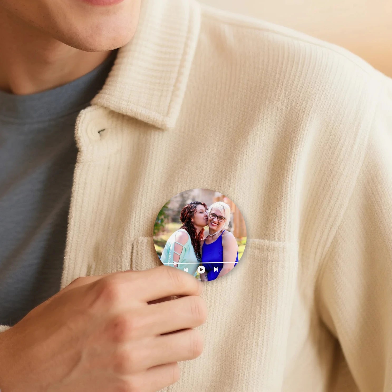 Custom Round Pin – Our Favorite Song Spotify Music - printtoucan