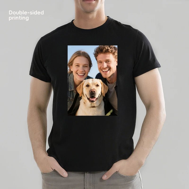 Custom Tee 230g Cotton Short Sleeve Photo Upload Pet Lovers PrintToucan