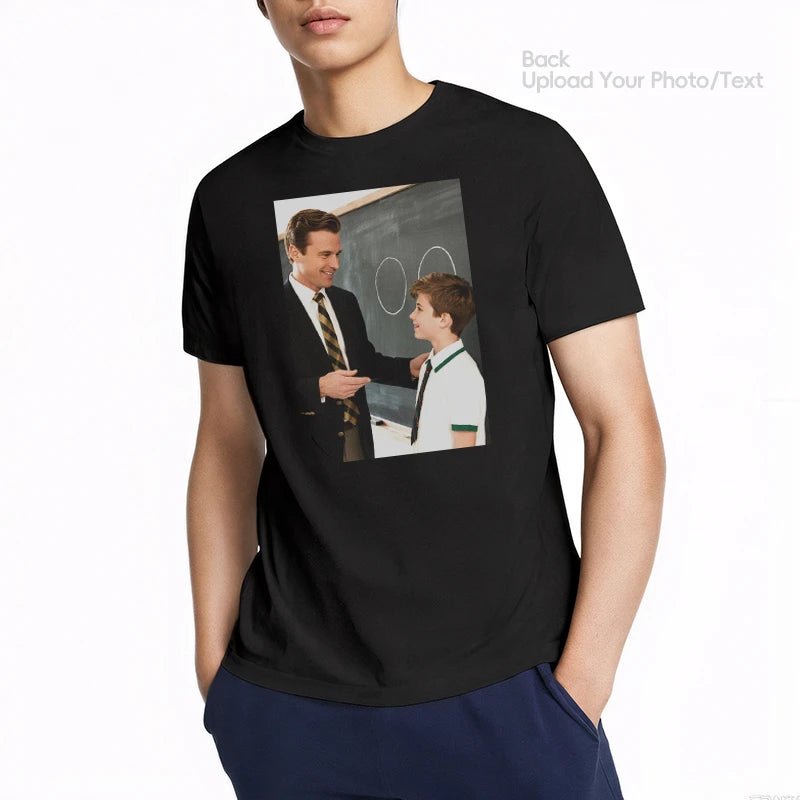 Custom Tee 230g Cotton Short Sleeve Photo Upload Teacher PrintToucan