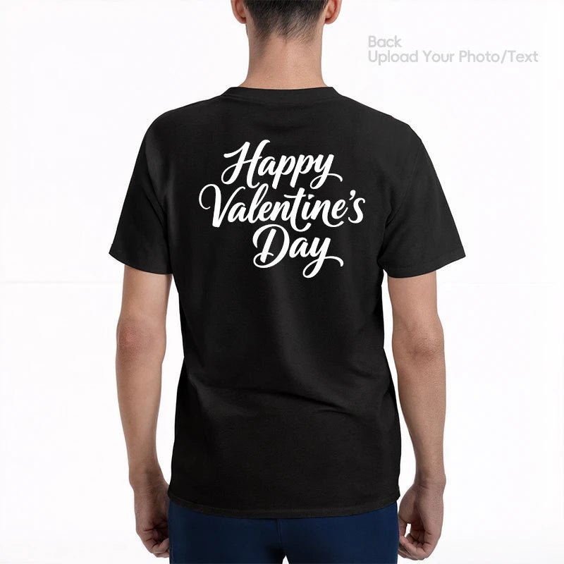 Custom Tee 230g Cotton Short Sleeve Photo Upload Valentines Day PrintToucan