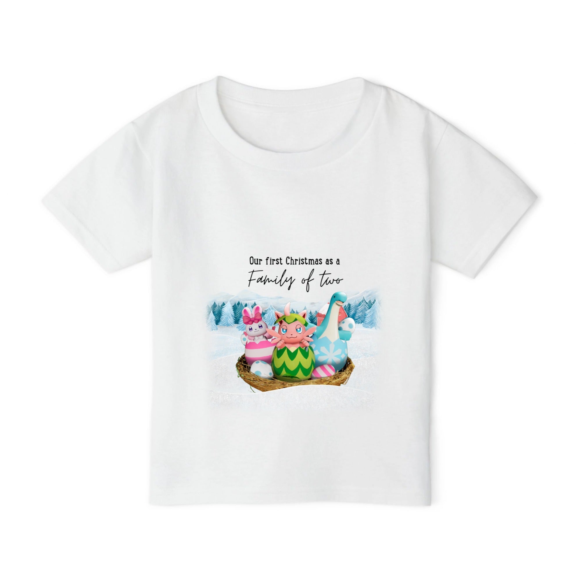 Custom Toddler T-shirt – Personalized Christmas Family Shirt with Name & Photo (1–7 Family Members) - printtoucan
