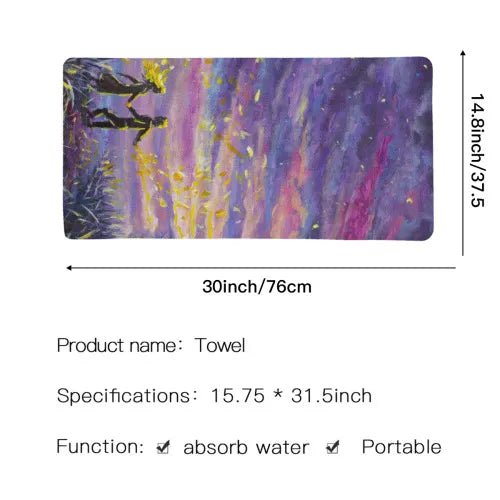 Custom Towel Valentine Microfiber Personalized Image Text PrintToucan - PrintToucanValentine's Day GiftsPrinttoucan-13.8x15.7inch（35x40）cm-8