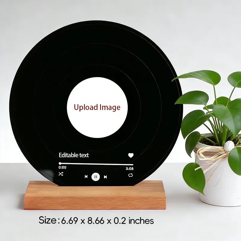Custom Vinyl Record Ornament Photo & Song Acrylic | Holiday Gift | Vinyl Record With Photo | Made in USA | PrintToucan - PrintToucanChrismas GiftCustom Vinyl Record Ornament Photo