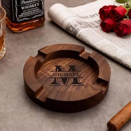 Custom Walnut Ashtray Valentine Day Gift Walnut Personalized Name Home Decor PrintToucan - PrintToucanValentine's Day GiftsPrinttoucan-13.8x15.7inch（35x40）cm-8