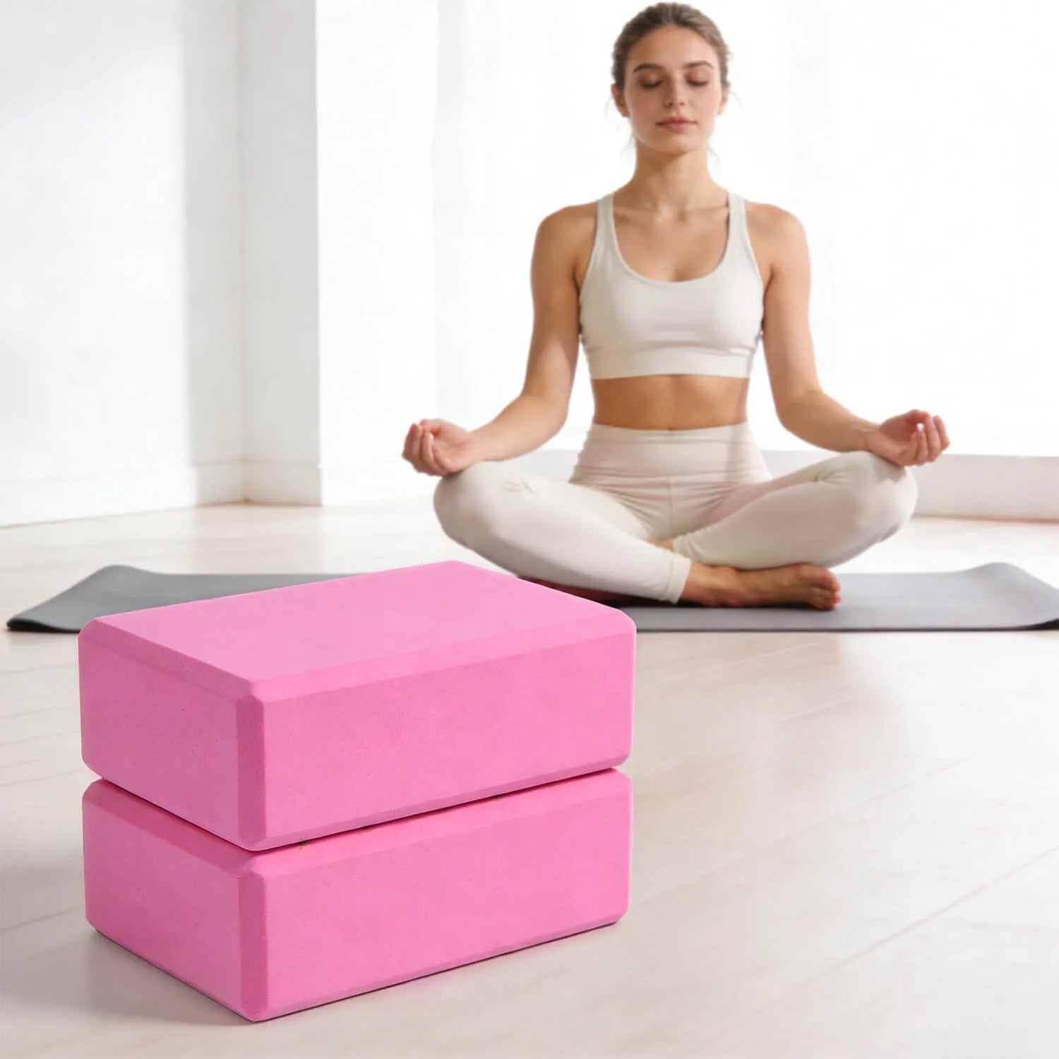 Custom Yoga Brick Valentine EVA Material Personalized Image Text Yoga Support PrintToucan - PrintToucanValentine's Day GiftsPrinttoucan-13.8x15.7inch（35x40）cm-8