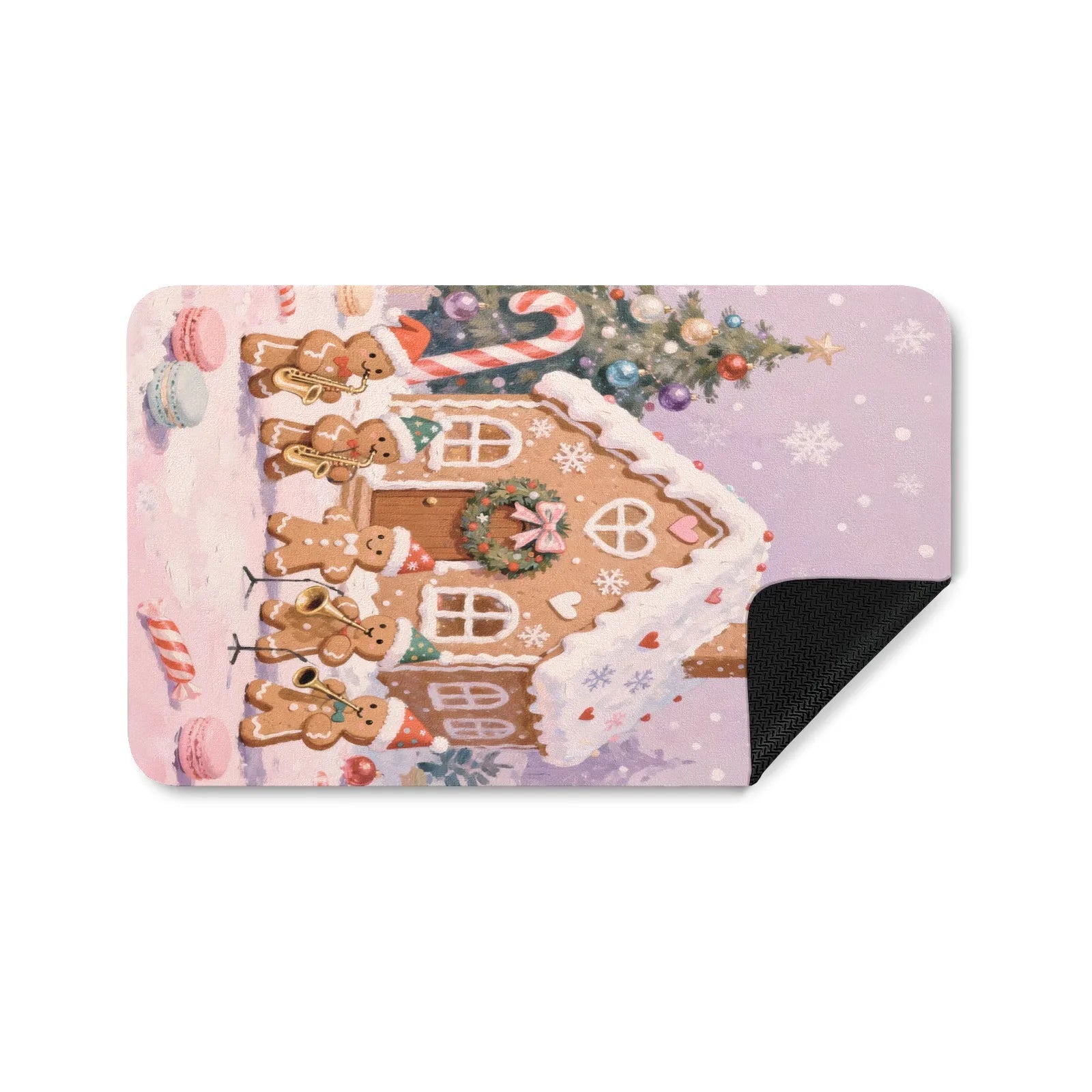 Doormat 640g Rubber Christmas Gingerbread Band Indoor Outdoor Mat – Outdoor Use – PrintToucan - PrintToucanChrismas Gift