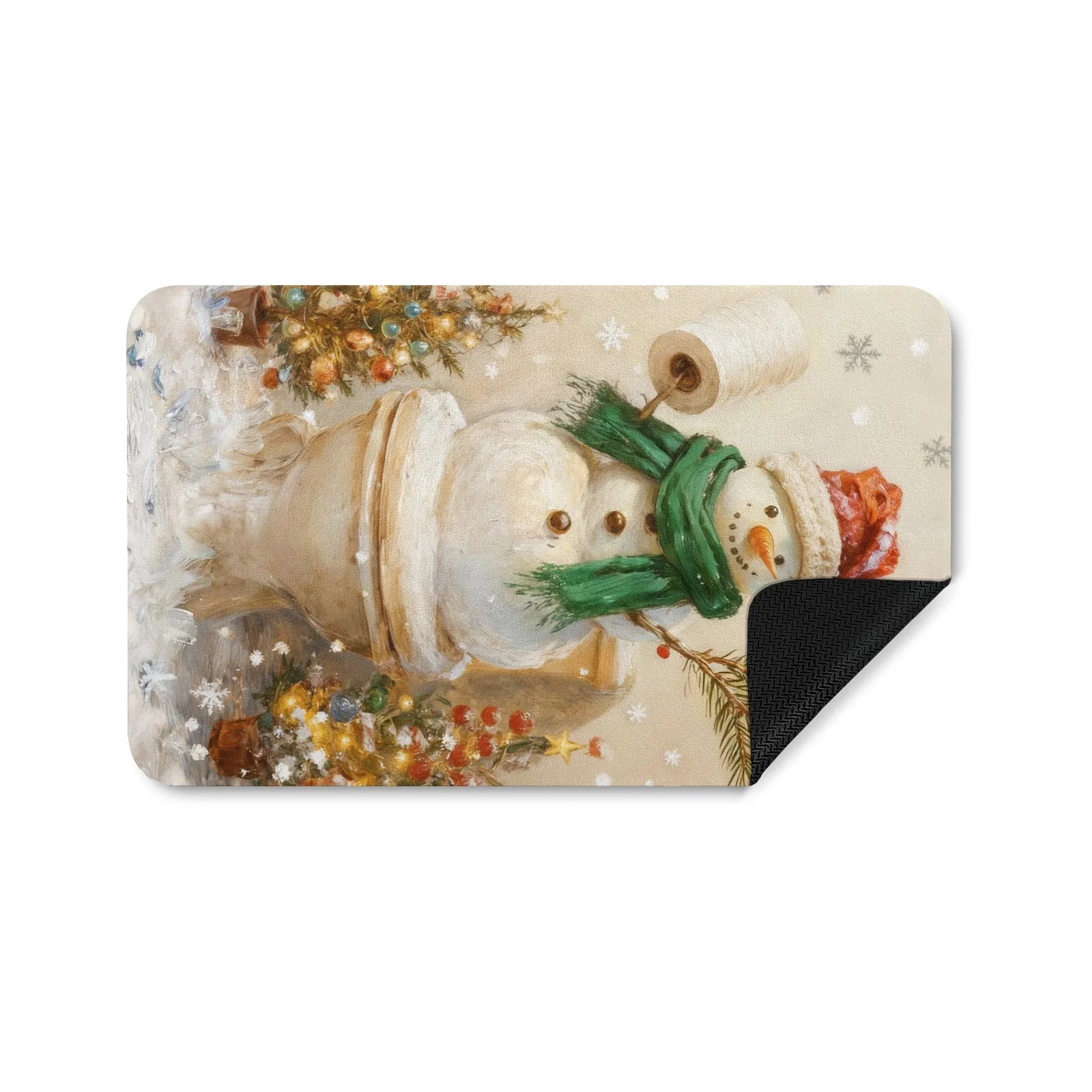 Doormat 640g Rubber Christmas Snowman Toilet Holiday Outdoor Floor Mat Funny Decor PrintToucan - PrintToucanChrismas Gift