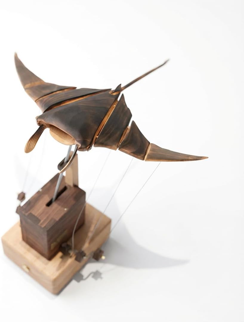 Handmade Wooden Stingray Desktop Ornament Creative Home Decor Unique Birthday Gift PrintToucan - PrintToucan