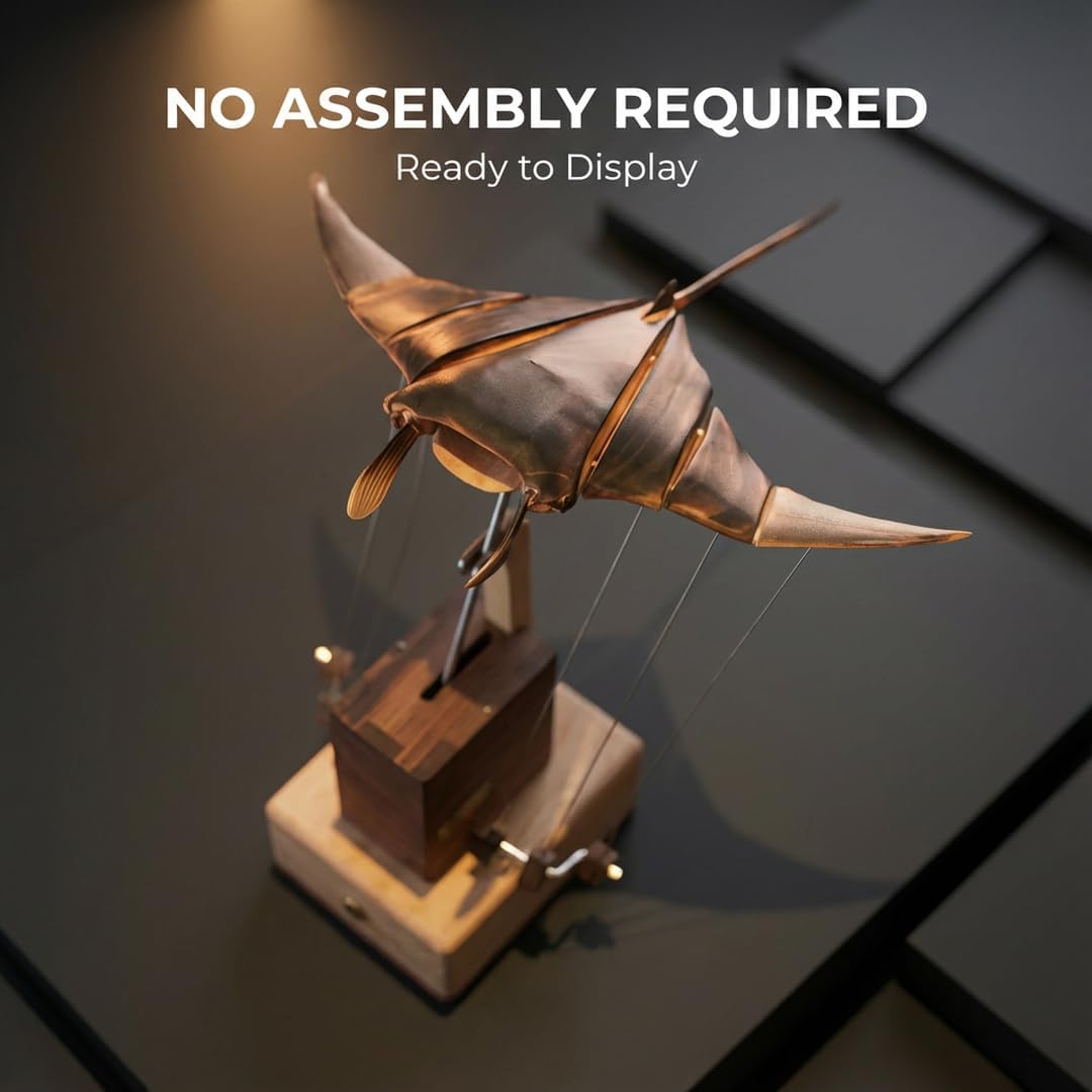 Handmade Wooden Stingray Desktop Ornament Creative Home Decor Unique Birthday Gift PrintToucan - PrintToucan