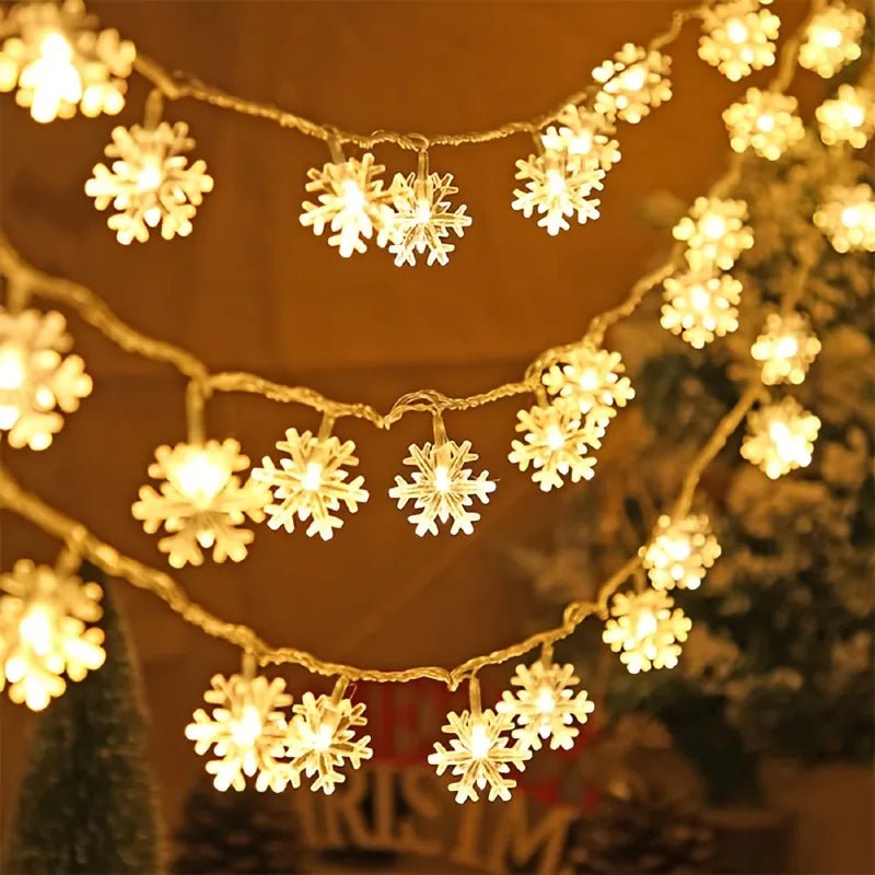 Light Strip 6m Courtyard Light Strip Snowflake Warm Glow Christmas Home Decor Cozy Holiday Style PrintToucan - PrintToucanChrismas Gift