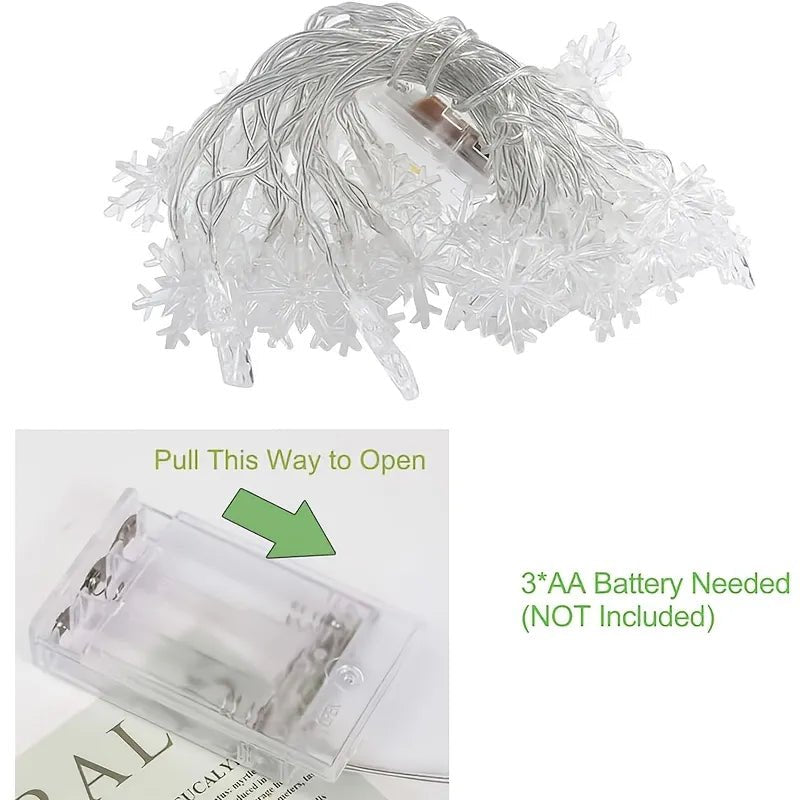 Light Strip 6m Courtyard Light Strip Snowflake Warm Glow Christmas Home Decor Cozy Holiday Style PrintToucan - PrintToucanChrismas Gift