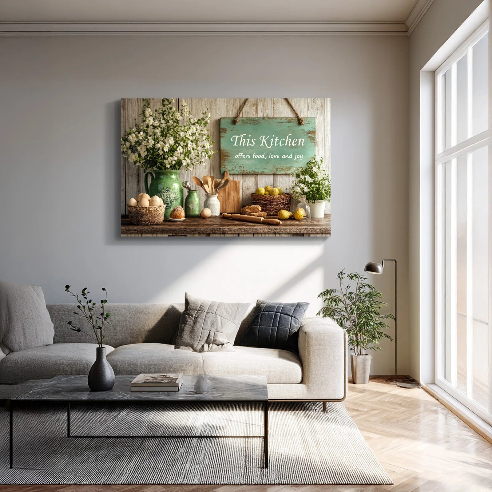 "This Kitchen" Farmhouse Canvas Wall Art – Kitchen & Café Décor | PrintToucan - PrintToucanCanvas Wall Art