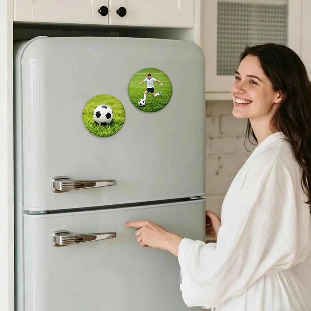  personalized football player and ball magnetic decor for home